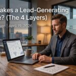 Man working on lead generation website